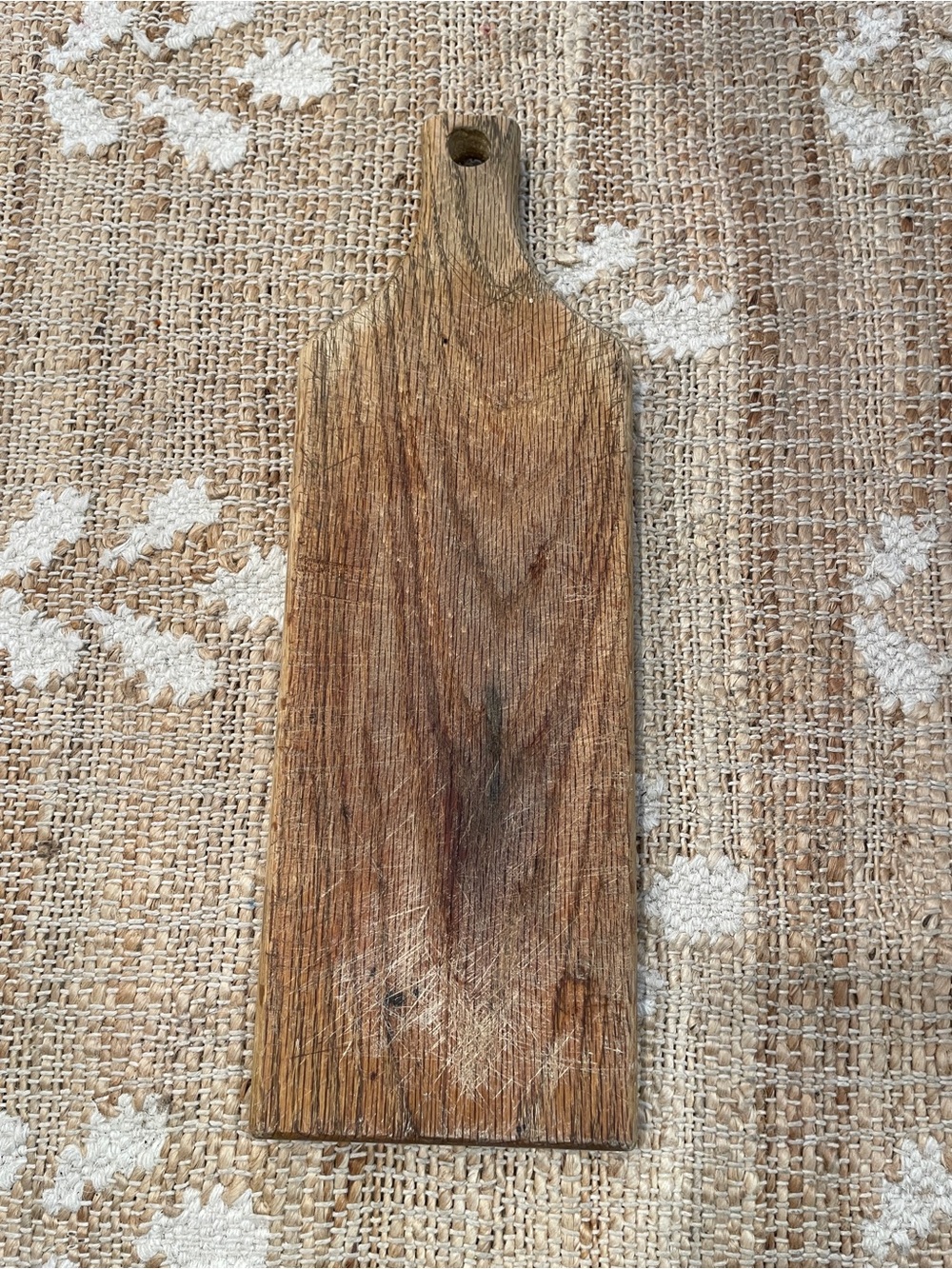 Vintage Rustic Wooden Cutting Bread Board Weathered Grain